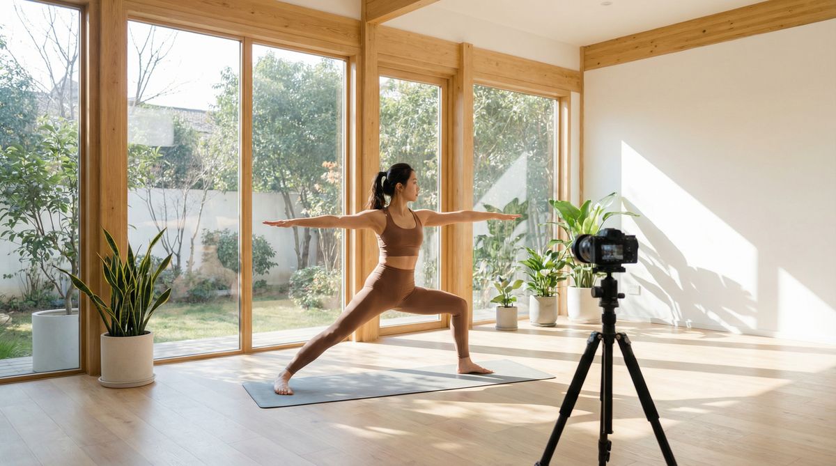 户外露出健身视频